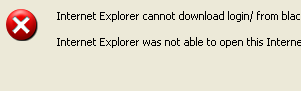 Error message shown: Internet Explorer cannot download login/ from blackboard.heartland.edu