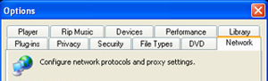 Windows Media Player 10 Network Settings