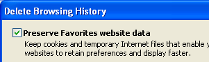 Internet Explorer 8 Delete Browsing History for clearing browser cookies