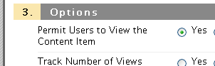 Part 3: Options shown with the information about changing the Date and Time restrictions on a Course Content Area.