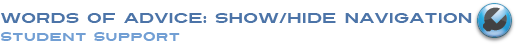 Words of Advice: Show/Hide Navigation