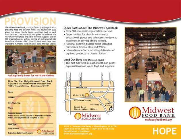 Midwest Food Bank (Central Illinois) Trifold Brochure 2006 (PDF)