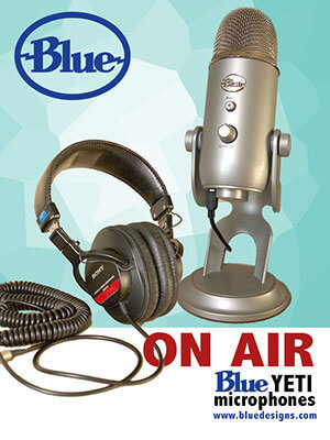 Blue Yeti Microphone Print Advertisement
