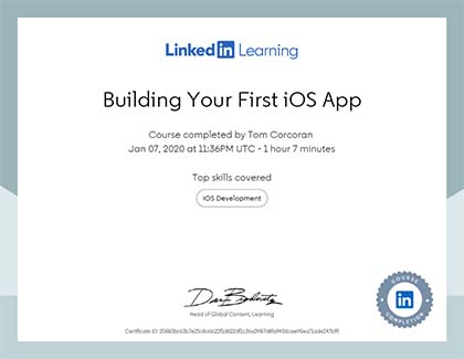 LinkedIn Learning Building Your First iOS App Course (2018)