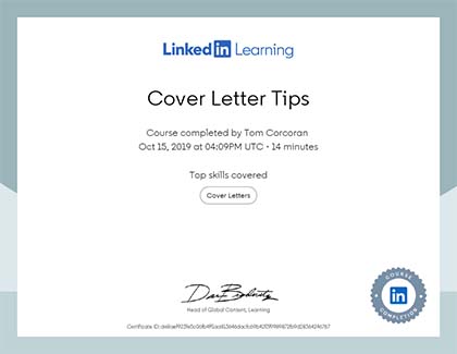 LinkedIn Learning Cover Letter Tips Course (2019)