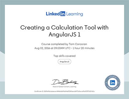 Lynda.com Creating a Calculation Tool with AngularJS 1 Course (2015)