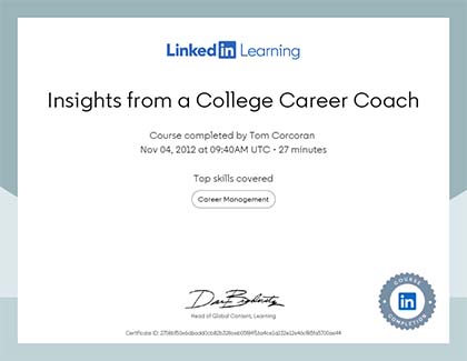 Lynda.com Insights from a College Career Coach Course (2012)