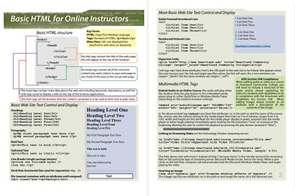 Heartland Community College Community Tech Tuesdays Workshop: Basic HTML/CSS for Online Instruction Handout (PDF)