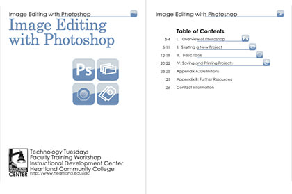 Heartland Community College Community Tech Tuesdays Workshop: Image Editing with Photoshop Handout (PDF)