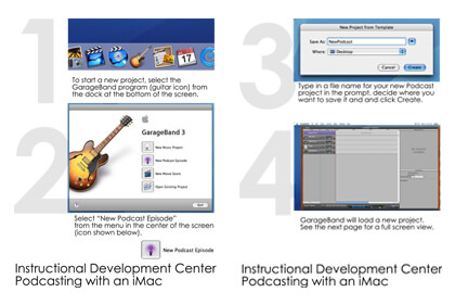 Heartland Community College Community Tech Tuesdays Workshop: Podcasting in Higher Education Mac Podcasting with Garageband Handout (PDF)