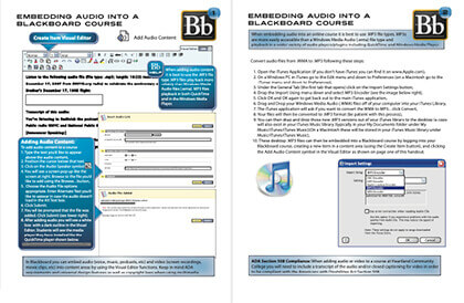 Embedding Audio into a Blackboard Course Handout (PDF)