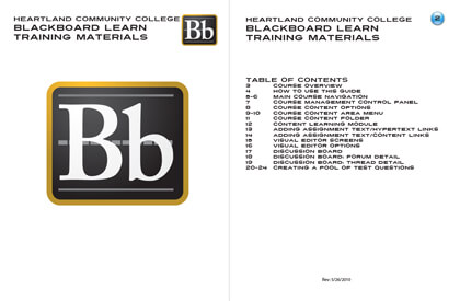 Heartland Community College Blackboard Learn Training Materials Handout (PDF)
