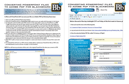 Converting PowerPoint files to Adobe PDF for Blackboard Handout (PDF)