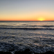 Pacific Ocean Sunset near Half Moon Bay Photo Photo