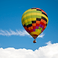 Hot Air Balloon Aloft at Lincoln Balloon Fest Photo