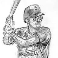 Albert Pujols Baseball Illustration