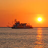 Paddle Wheel Boat at Sunset